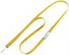 lanyard 10mm yellow, with plast hook and break away